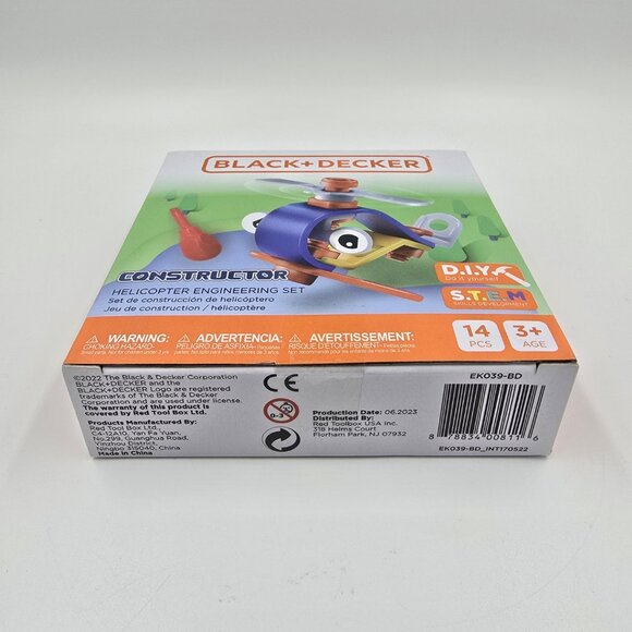 Black + Decker Constructor Helicopter Engineering Set S.T.E.M Skills Development - Picture 3 of 5